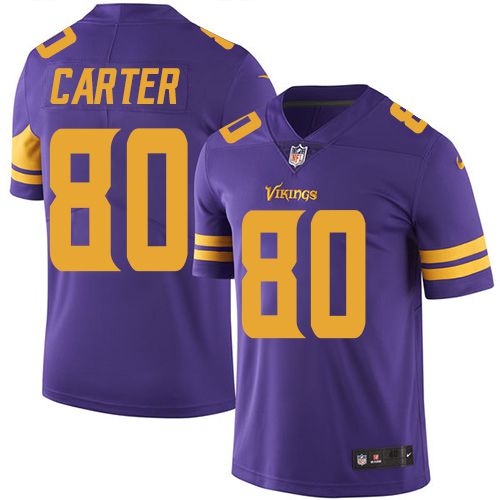 Men Minnesota Vikings #80 Cris Carter Nike Purple Rush Limited NFL Jersey->minnesota vikings->NFL Jersey